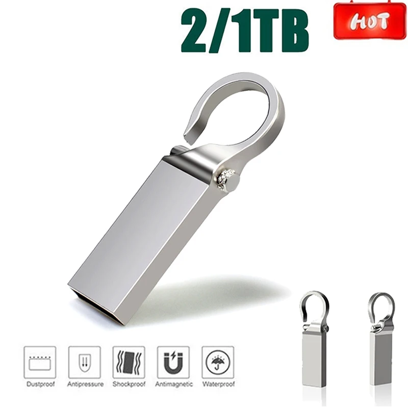 Mini High Speed USB Flash Drive 2/1TB Pendrive 32GB Memory Stick Pendrive Флешка Metal U Disk Memo Cel Usb 3.0 Stick Gift