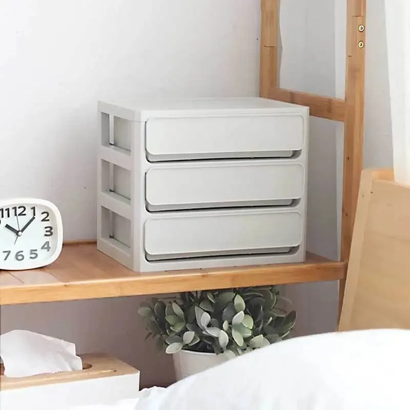 Japanese Simple Desktop Drawer Storage Box Multi-layer Household Office Stationery Cosmetics Sundries Storage Box A5 File Boxes