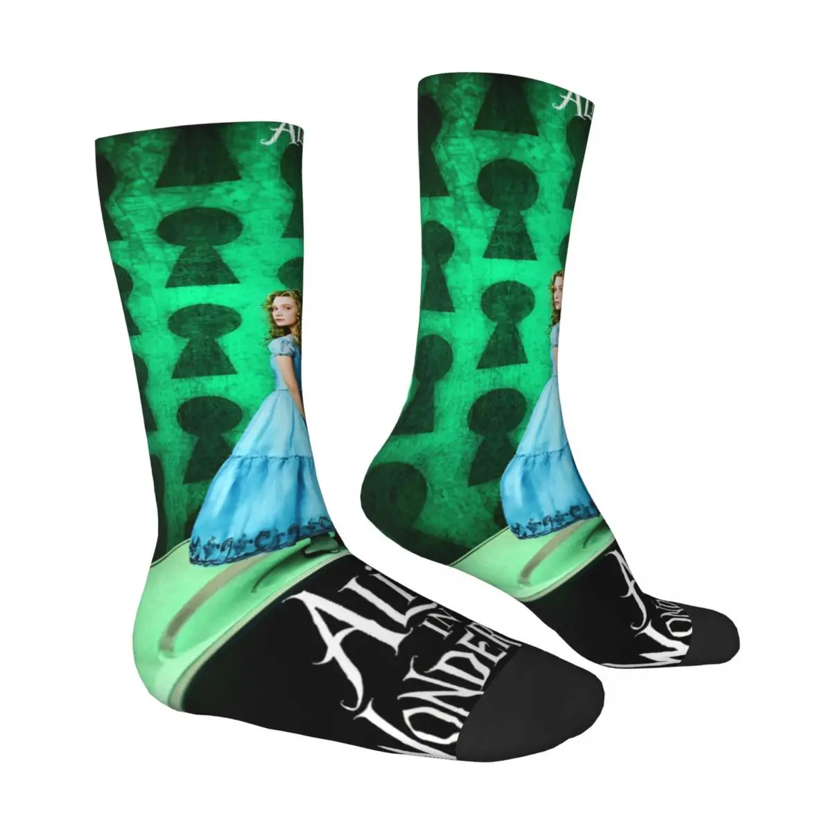 Couple Socks Alice In Wonderland Stockings Autumn Funny High Quality Socks Graphic Skateboard Anti Slip Socks