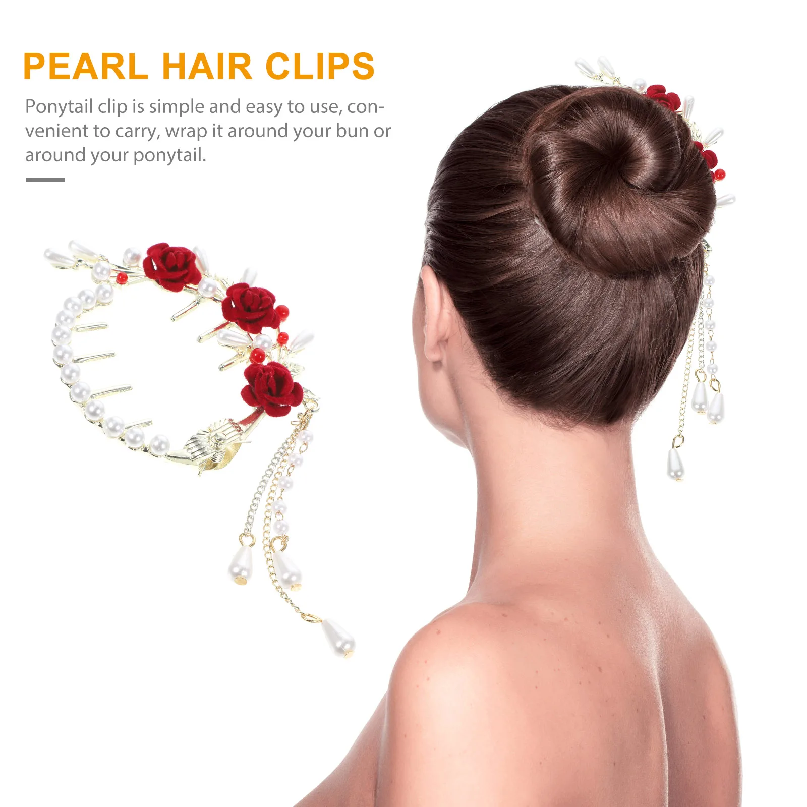 

Шпилька с кисточкой, винтажные зажимы для женщин, тонкие манжеты с хвостиком, аксессуары с цветами, украшения для волос, стильные