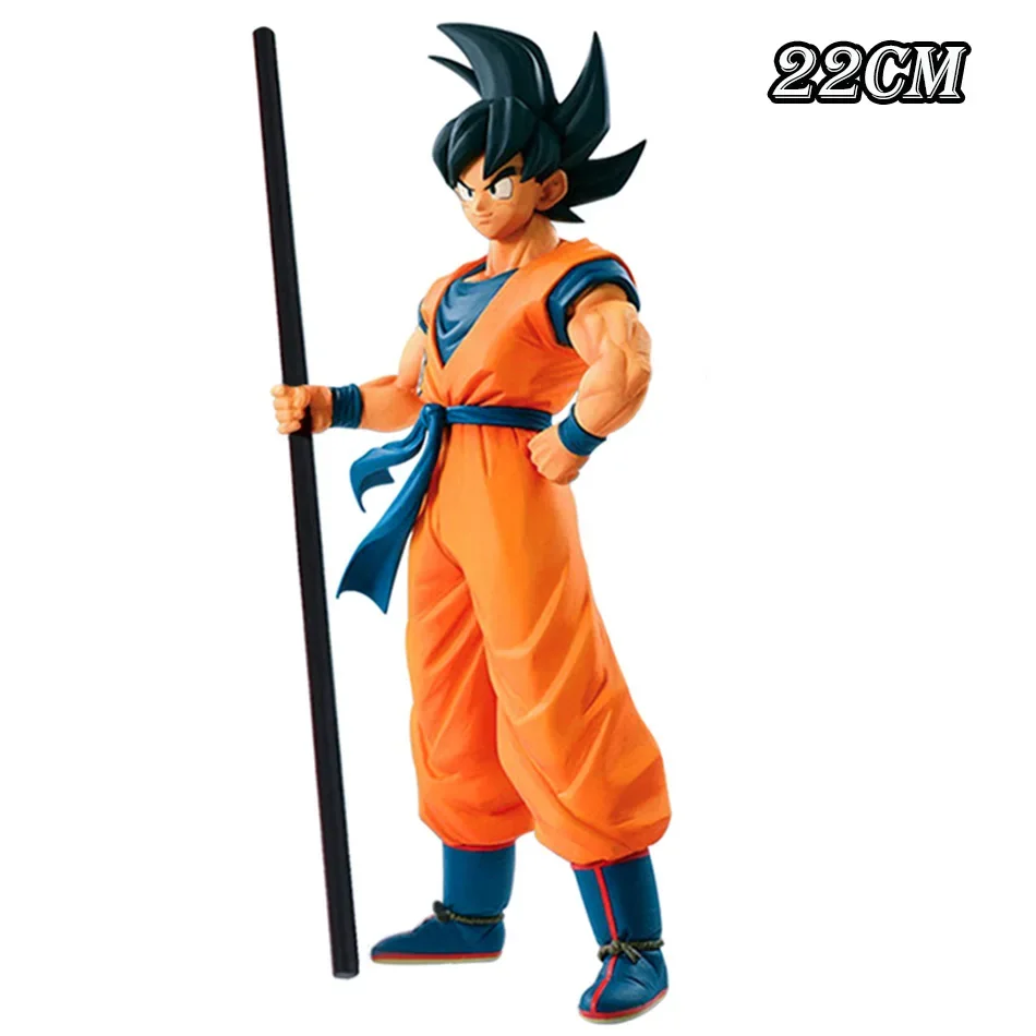 W magazynie Dragon Ball Son Goku Super Saiyan Figurka Anime 22cm Goku DBZ Figurka akcji Model Prezent Figurka kolekcjonerska dla dzieci Zabawka