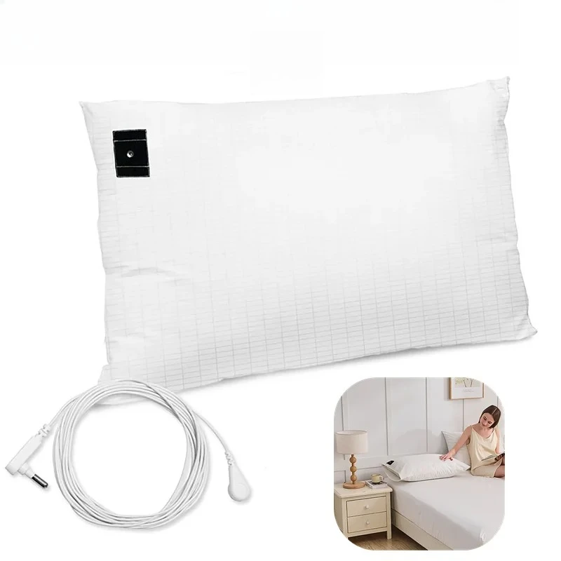 Grounding Pillowcase  95% Cotton And 5% Soft Silver Thread Anti-static Pillowcase Grounding Mat for Healing Sleep Pillow Case