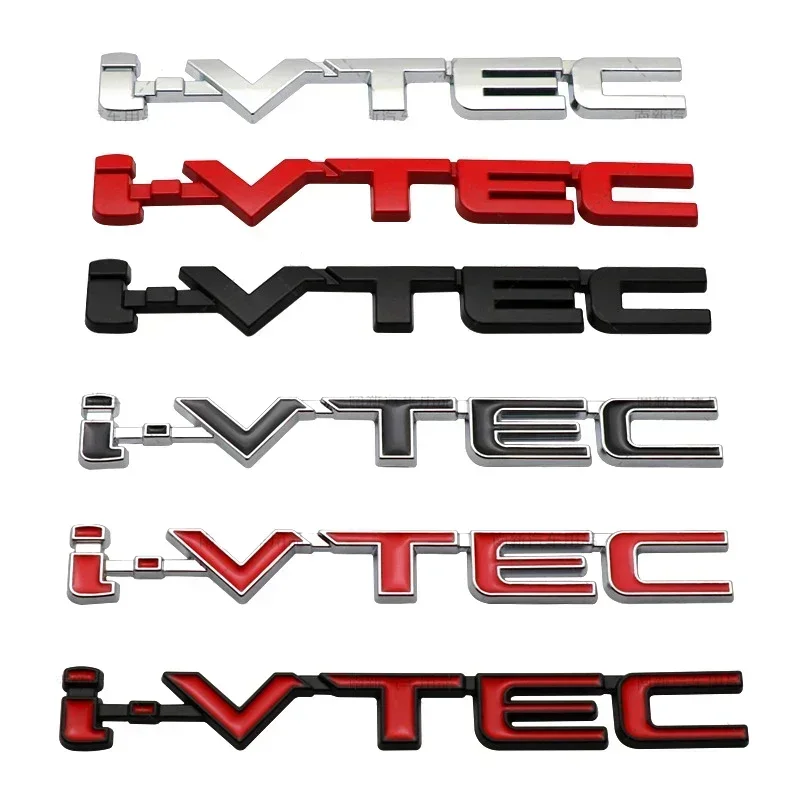 Auto Body Side Emblem Kofferbak Badge Sticker I-VTEC Logo voor Honda Civic Fit Accord Jazz CRV Crosstour Stad Jade HRV Pilot CRZ