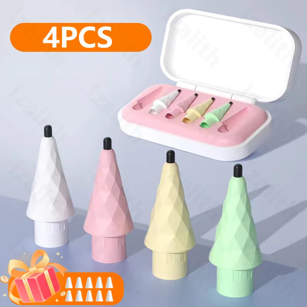 4/6PCS Replacement Pencil Tips for Apple Pencil 1 2 3 Apple Pencil Pro HB iPad Stylus Pen Touch Screen Tablet Pen Nib
