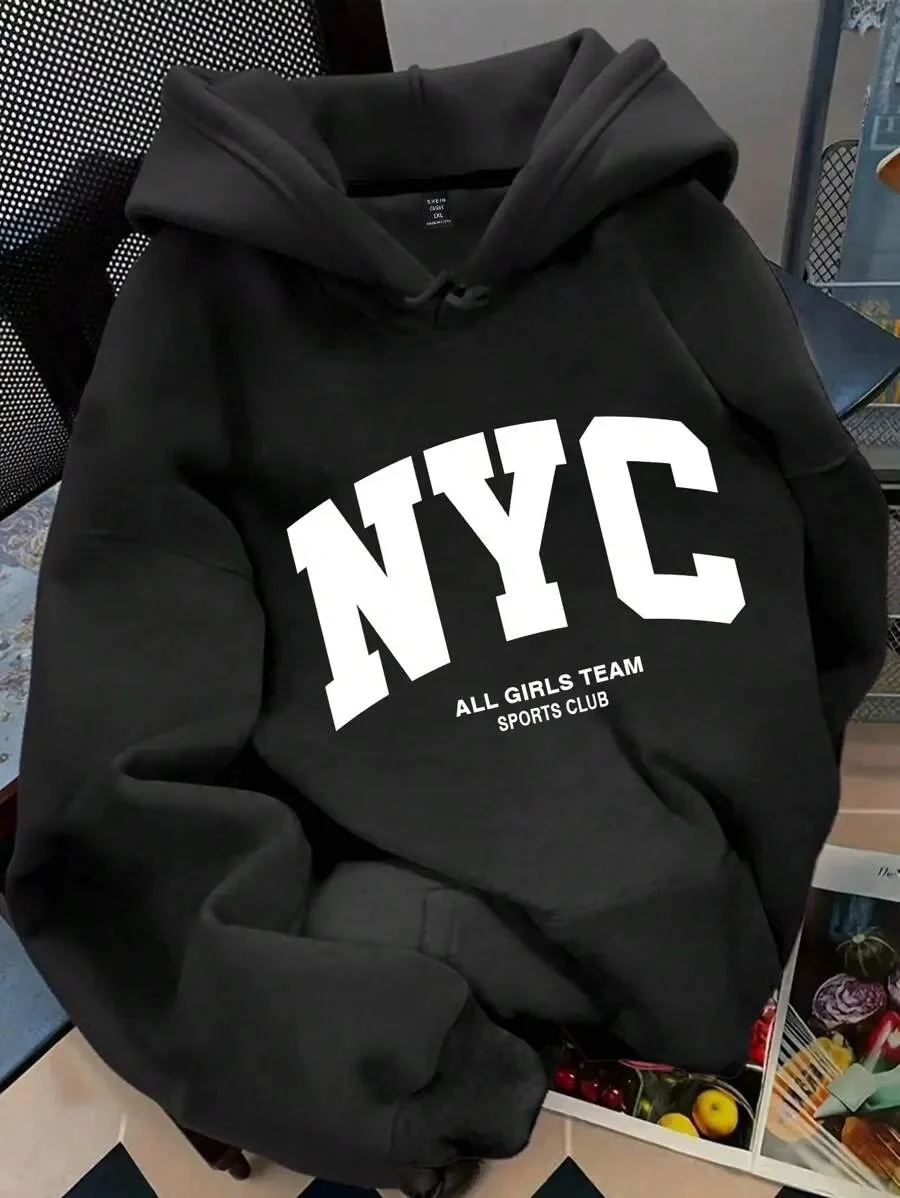 

Cotton Hoodie with NYC All Girls Team Sports Club Print Showcasing Urban Sports Style Featuring NYC All Girls Team Sports Club