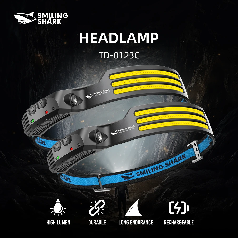 

2pcs Smilingshark TD-0123C Headlight ,LED Headlamp & Super Bright Head Lamp , Ultra-Lightweight Head Light for Camping, Fishing