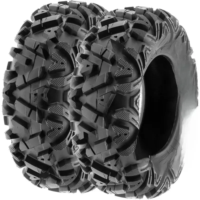 

Authenticity guarantee.ATV UTV all-terrain Tires 25x8-12 Front & 25x10-12 Rear, 6 PR, Tubeless A033.