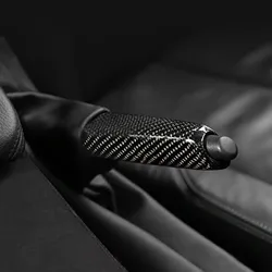 Car Handbrake Grips Cover For BMW E46 E90 E92 E60 E39 F30 F34 F10 F20 Accessories Universal Carbon Fiber Pattern Interior Trim