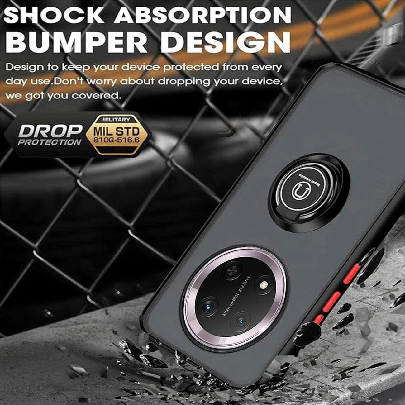 Casing Armor Matte untuk Honor Magic 7 Lite 5G Magic7 Pro X9c Cincin Penutup Dudukan Magnetik Tahan Benturan Coque Fundas