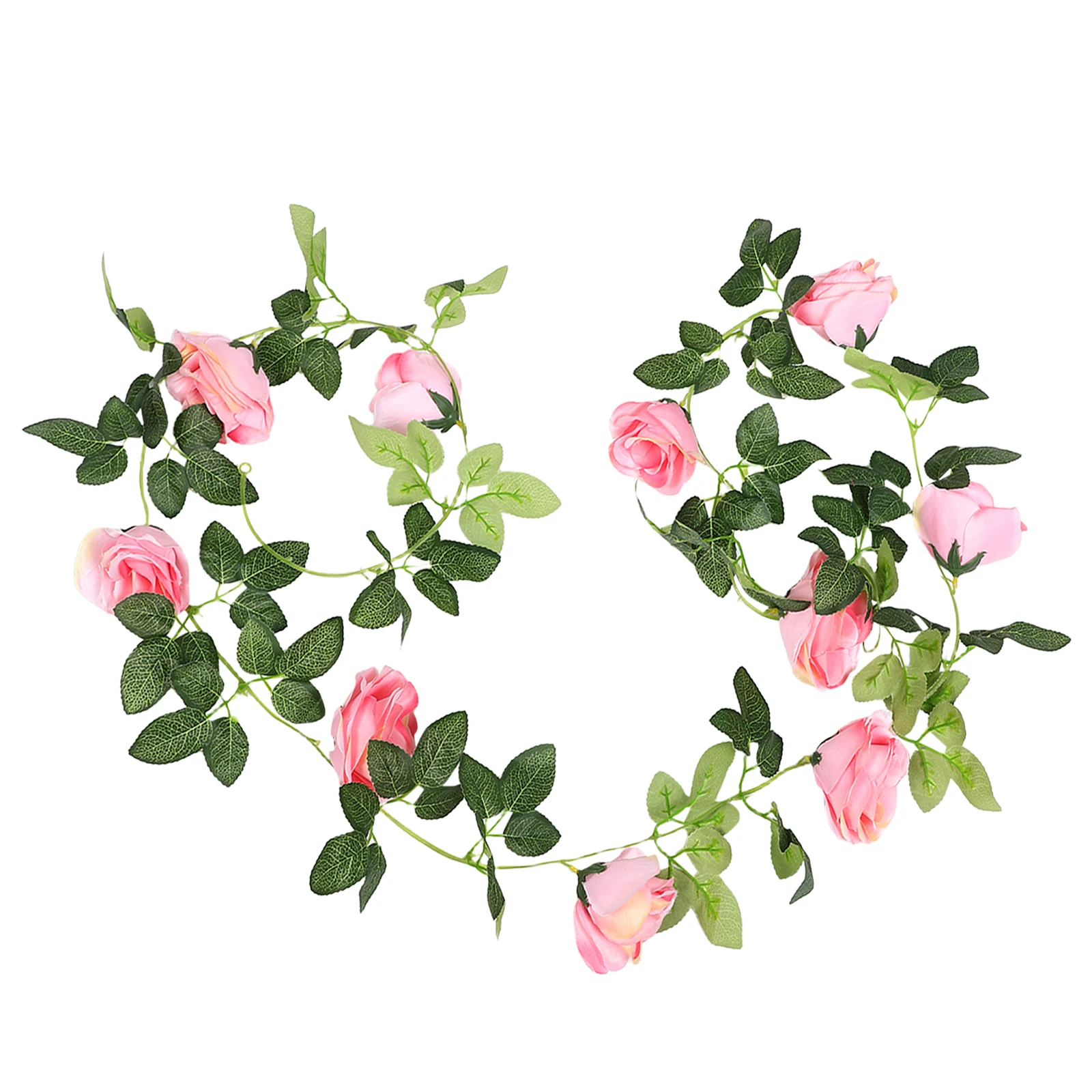 

Pink Silk Flower Garland Fake Vines Faux Artificial Floral Vine Hanging Rose Wedding Garden Decoration Wedding Party