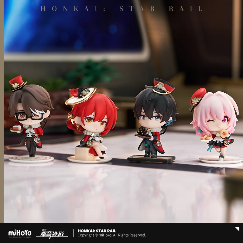 MiHoYo Official Genuine Honkai Star Rail Train Tea Party Theme Trailblazer Figure Statue Decoration Ornaments Birthday Xmas Gift