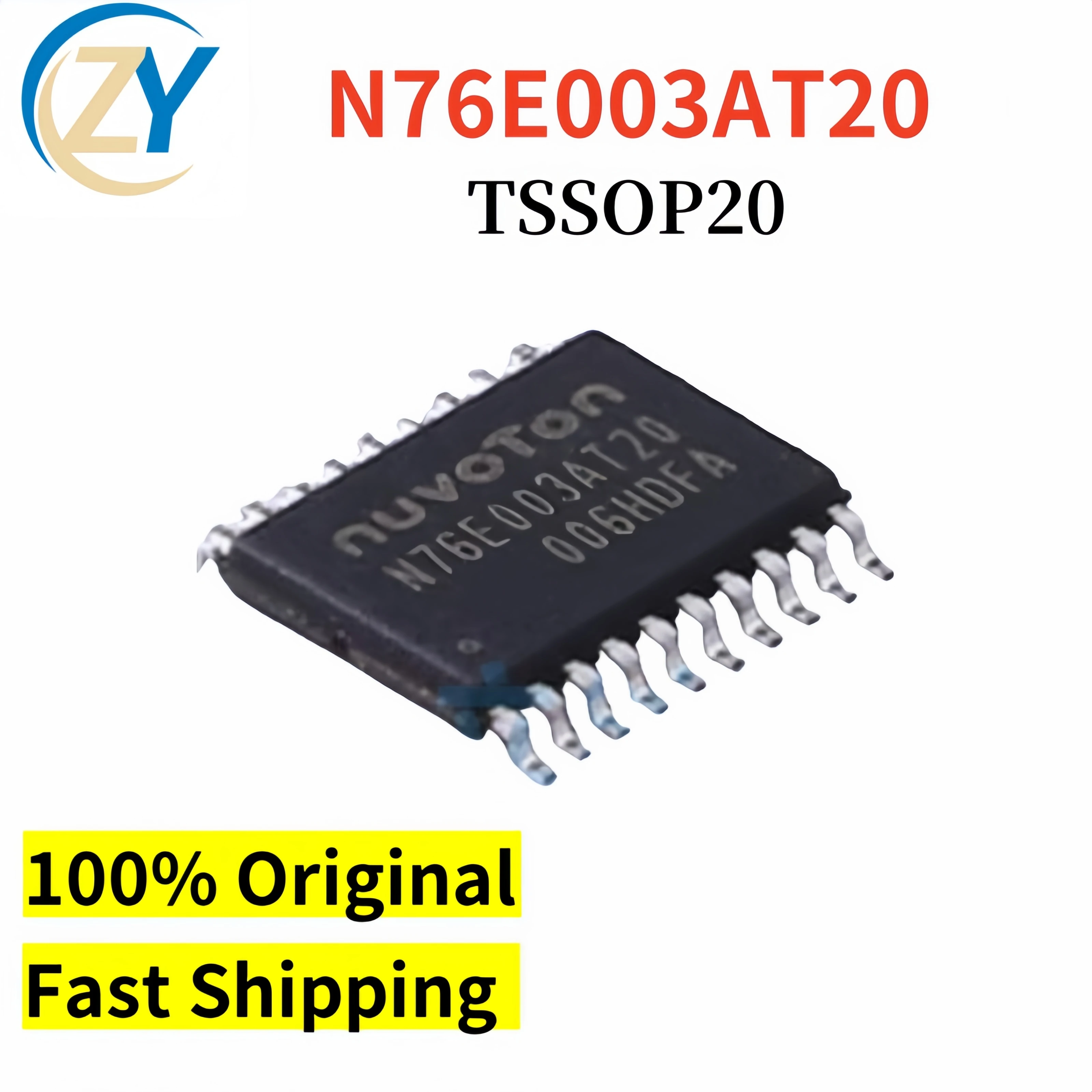 (5pcs) N76E003 N76E003AT TSSOP20 N76E003AT20 16MHz 2.4V~5.5V 100% Original & In Stock