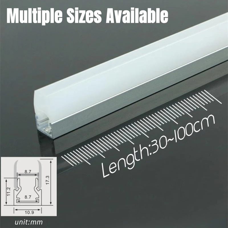 Glass Shelf LED Cabinet Layer Lamp Aluminum Profile Recessed Splint Panel Edge Backlight Wardrobe Book Invisible Bar Strip Light