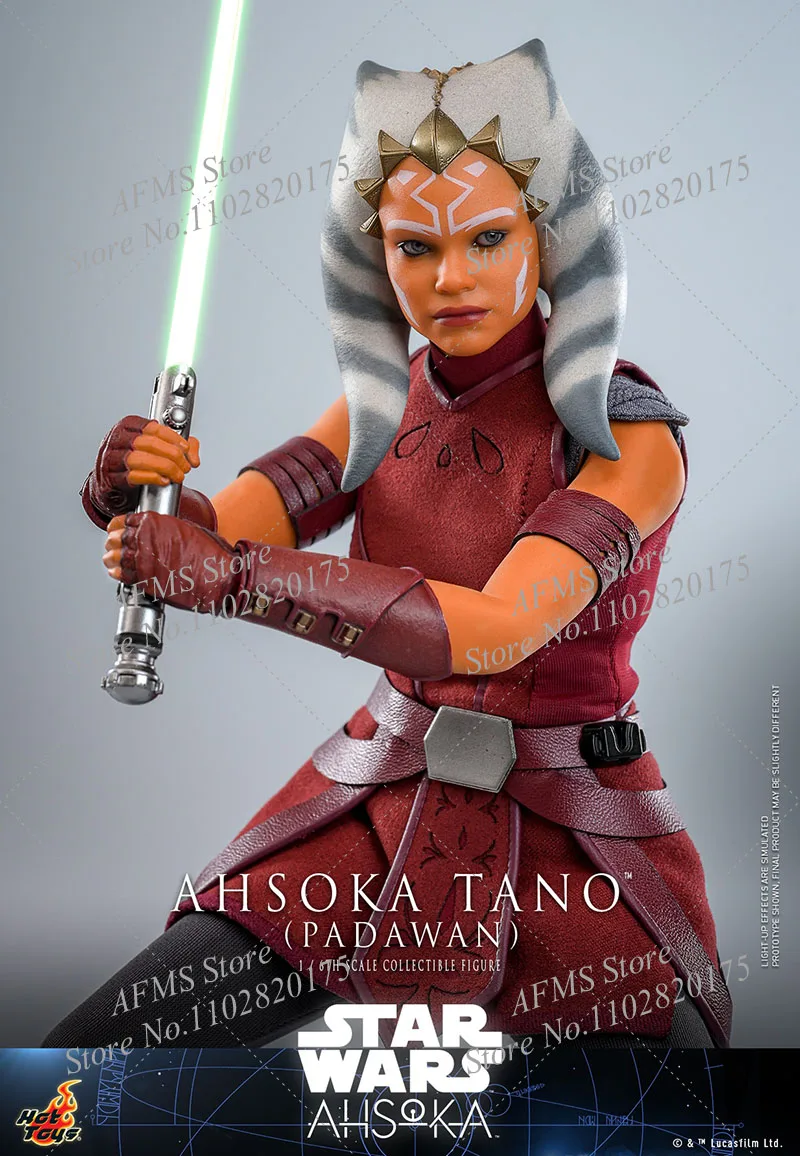 Juguetes calientes TMS123 ‌   Figura coleccionable a escala 1/6 Star Wars Ahsoka Ahsoka Tano Jedi Padawan 12 pulgadas mujeres soldado figuras de acción muñecas