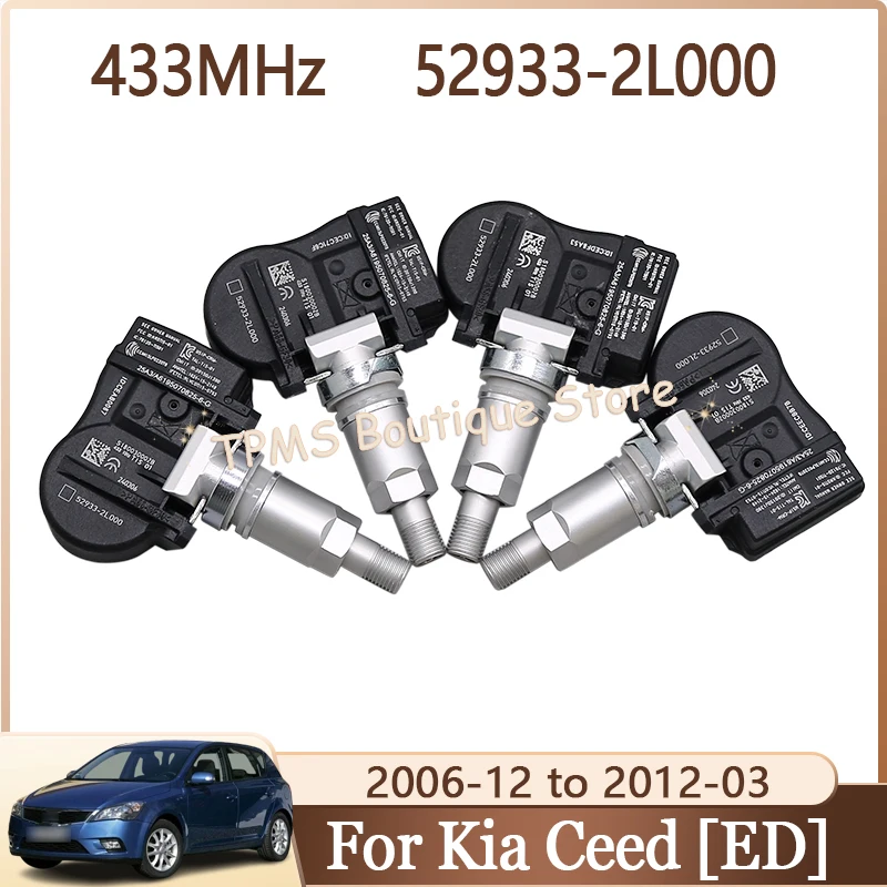 

433MHz 52933-2L000 529332L000 Real-time TPMS Sensor For Kia Ceed Venga Hyundai I10 I30 Car Tyre Pressure Monitoring System Parts