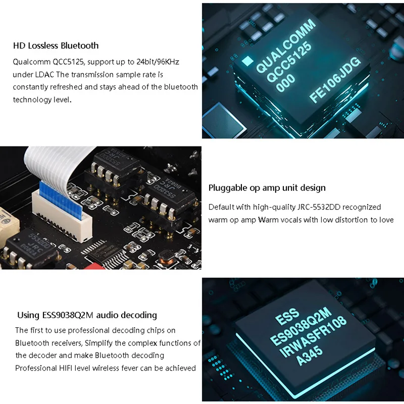 Flagship HD Bluetooth 5.1 Decoder ricevitore Audio ESS9038 decodifica Lossless supporta amplificatore ad alta potenza in formato LDAC APTX-HD HD
