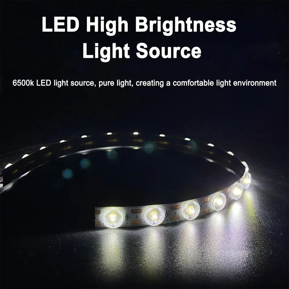 Cold White LED Light Strip Waterproof 6500K Optical Lens Lamp Super Bright Wide Fill Light for Bambu Lab A1/A1 Mini