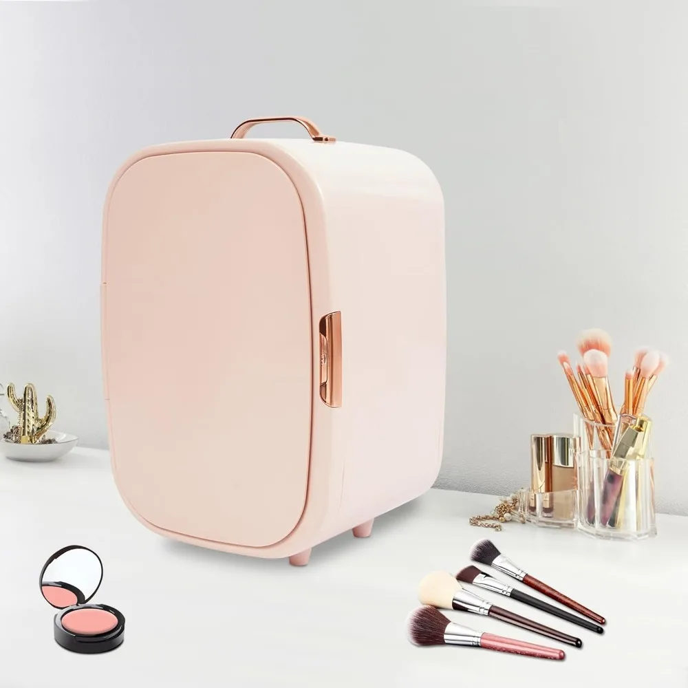 Мини-холодильник для ухода за кожей, 12 л, мини-холодильник для красоты с охлаждением и подогревом, дизайн для макияжа, холодильник для ухода за кожей, косметический холодильник