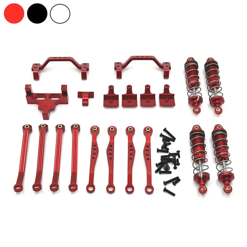 WPL 1/16 C64 C64-1 1/10 C74-1 Metal Shock Absorber Chassis Link Rod Pull Rod Mount Shock Mount Set 1/16 RC Car Upgrade Parts