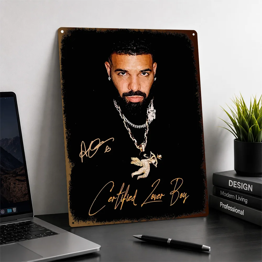 Drake Certified Lover Boy Portrait Aluminum Poster Graphic Wall Art For Listening Room Personalized Metal Sign Birthday Gift