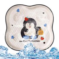 Car Cooling Cushion Ice Silk Cushion Car Seat Driver Strawberry Penguin Design Gel Pad Absorbs Pressure Points For Home Chair