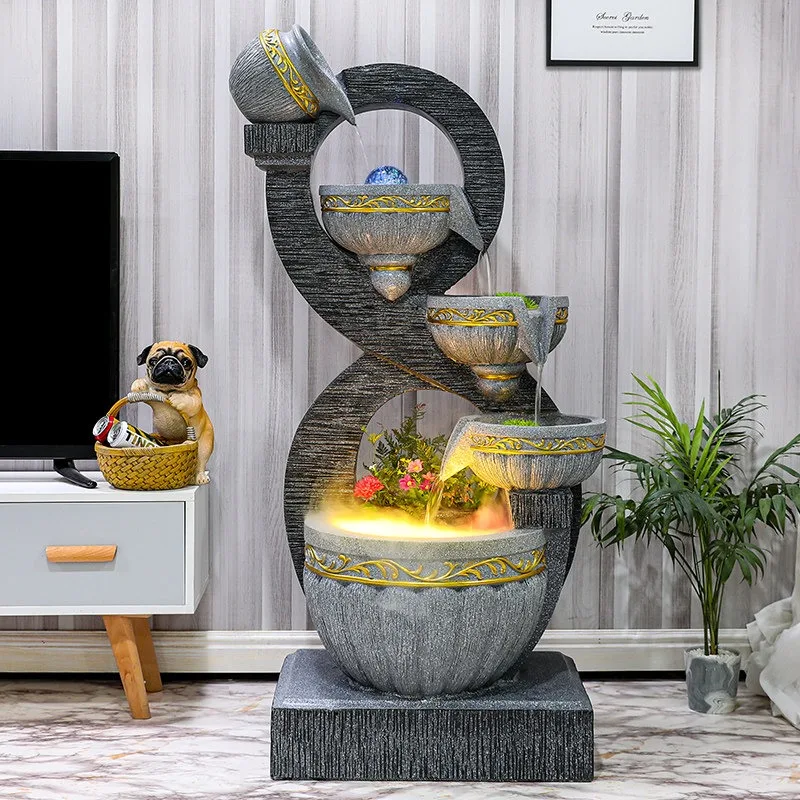 European modern simple tap water fountain circulating water living room ornament entrance company landscape humidifier