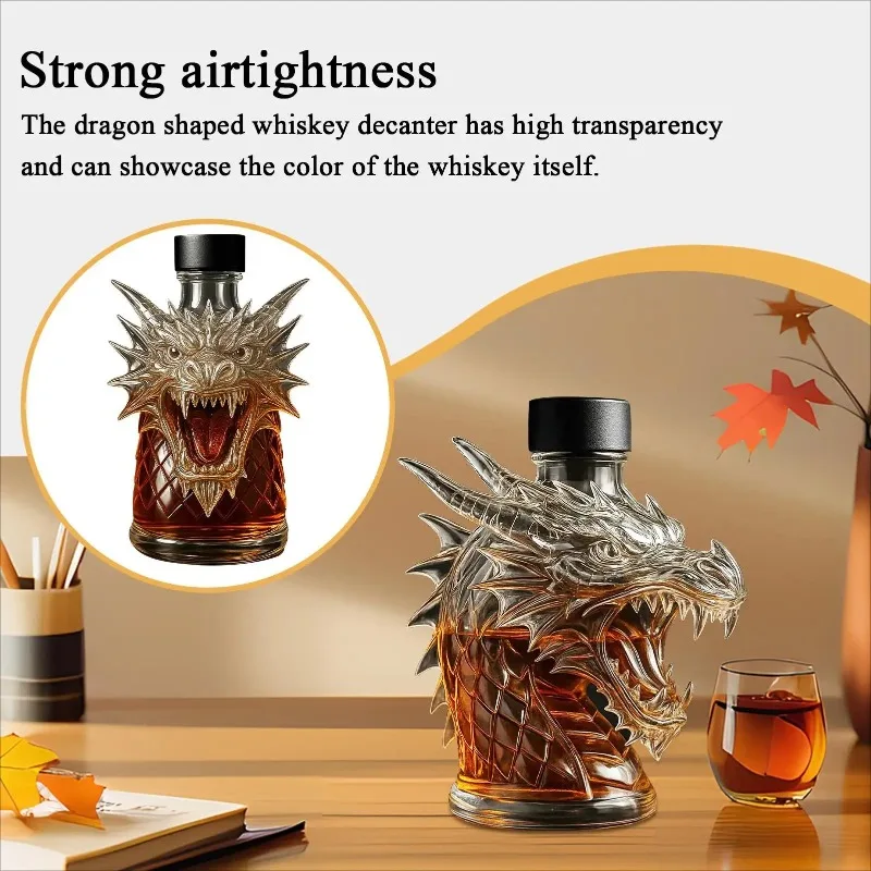 

Dragon Shaped Model Whiskey Bottle Creative Glass Bottle Fun Transparent Whiskey Decanter Whiskey Bottle Bar Decoration Gift