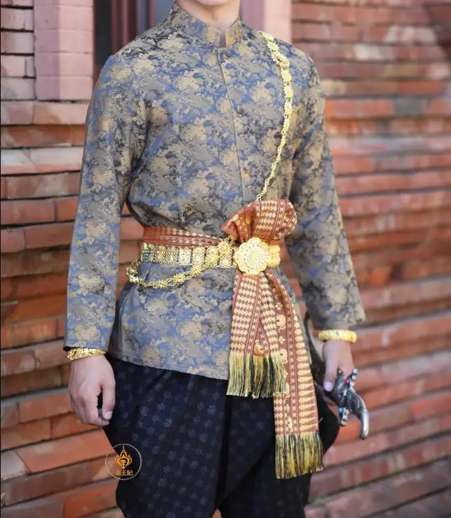 

Thailand Man Suit Vintage Spring Include Shirt Pants Blet
