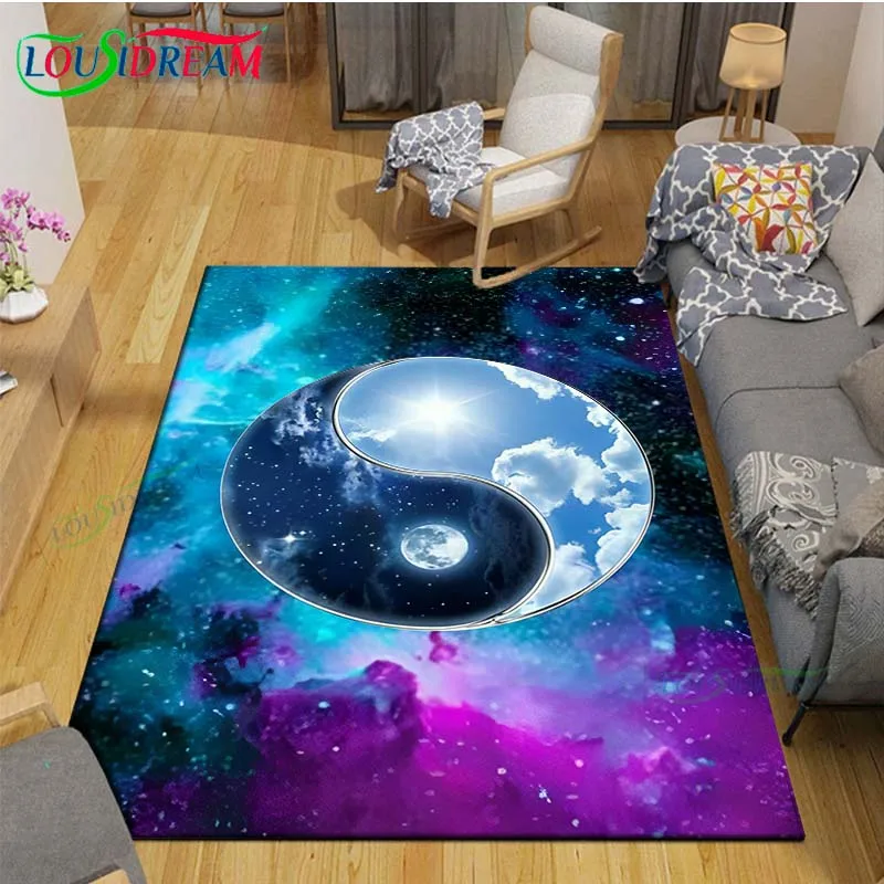 

Exquisite Chinese Tai Chi Printed Carpets Living Room Anti-Skid Area Rug Kids Bedroom Mats Yoga Mat Large Carpet Decor