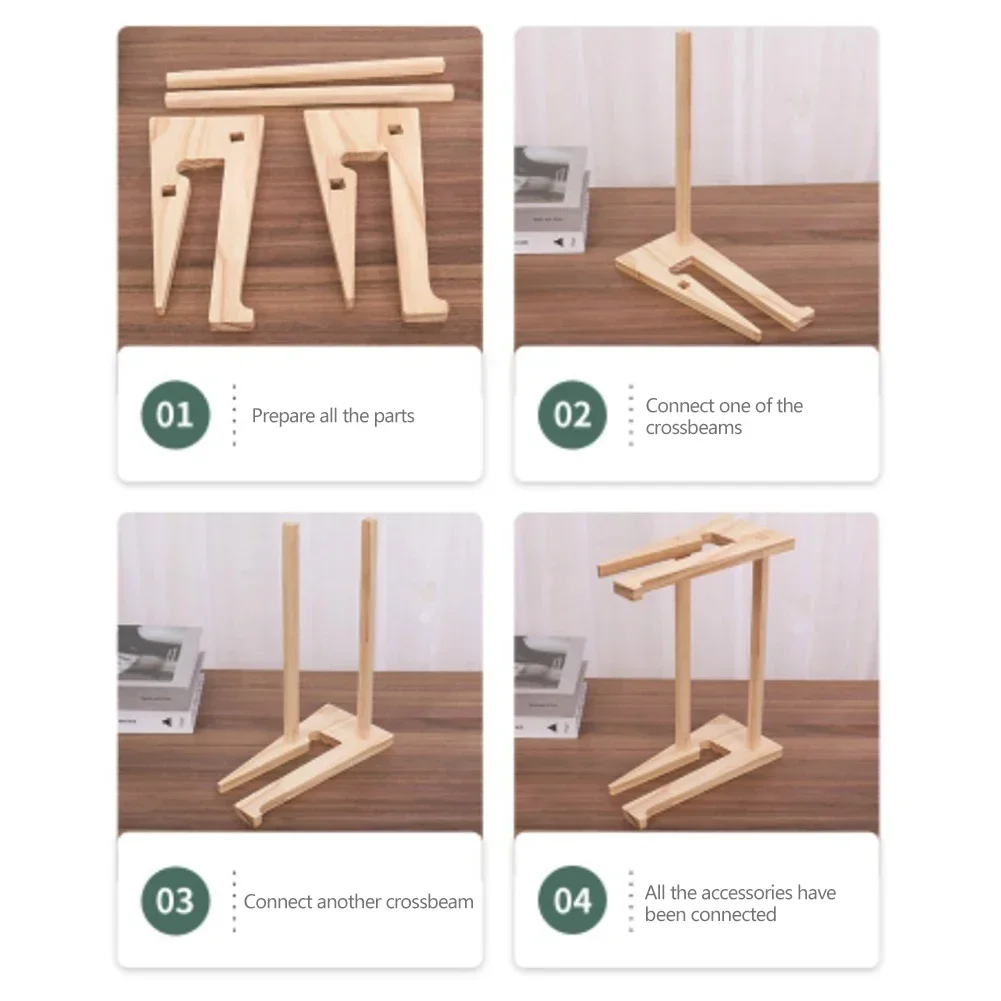 Holz-Laptop-Ständer, zusammengebauter Lapdesk-Riser für 11–17 Zoll Laptop, Holz-Kühlhalterung für MacBook Dell, verstärkte Stützbasis – Detail 7