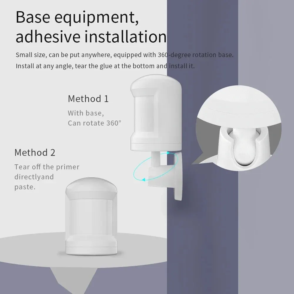 Tuya Smart ZigBee 3.0 PIR Sensor Infrared Ray Wireless Illumination Light Switch Human Body PIR Motion Sensor Alexa Google Voice