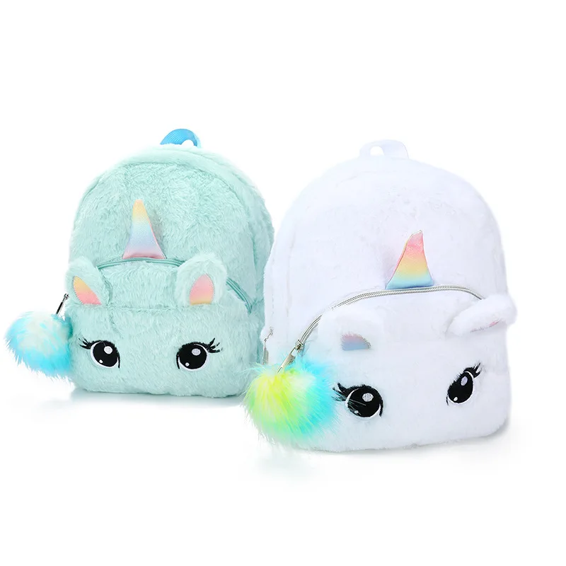 Cute Cartoon Unicorn Kids Girl Backpack Fashion Plush Backpack Kindergarten Primary Student Backpack School Bookbag