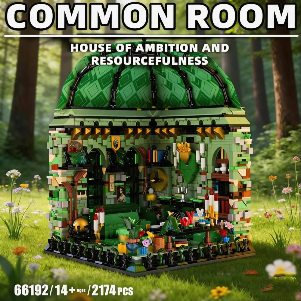 

Creative Magic World Common Room Street View Harry Building Blocks Hog-wars holiday Toy Gifts Kids puzzle Decorative MOC 2174pcs