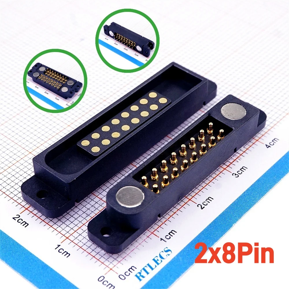 1/3 Paar 2A Magnetstecker Zweireihig 8 10 12 14 16 20 Positionen Pogopin Männlich Weiblich 2,54 MM Federbelastete DC-Steckdose PH – Detail 10