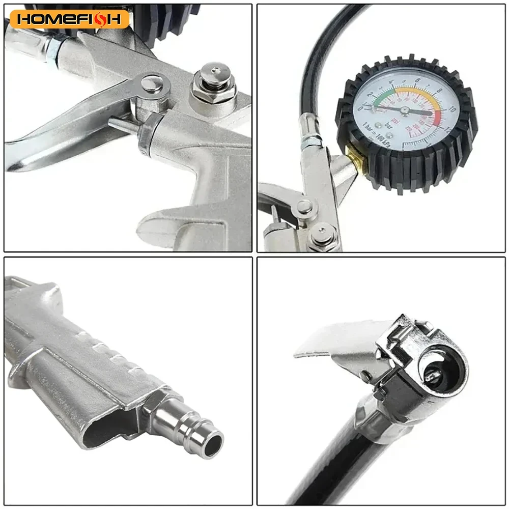 220PSI Auto Motor Multifunctionele Band Luchtdruk Monitoring Gauge Tester Luchtcompressor Wijzerplaat Meter Inflator Pomp Gereedschap