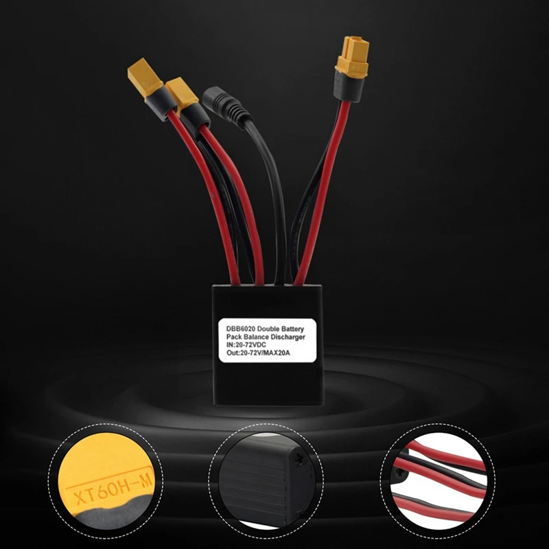 Dual Battery Discharge Converter Connection Adapter 12V-72V Module Balanced Discharge