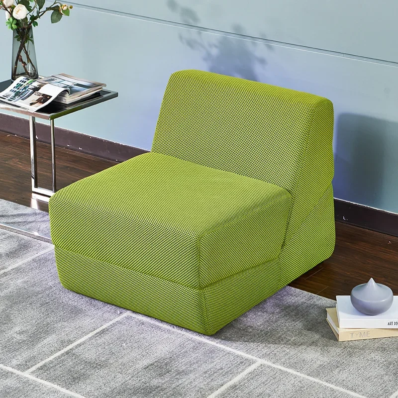 Compressible sofa small apartment hotel fabric sofa chair homestay leisure chair