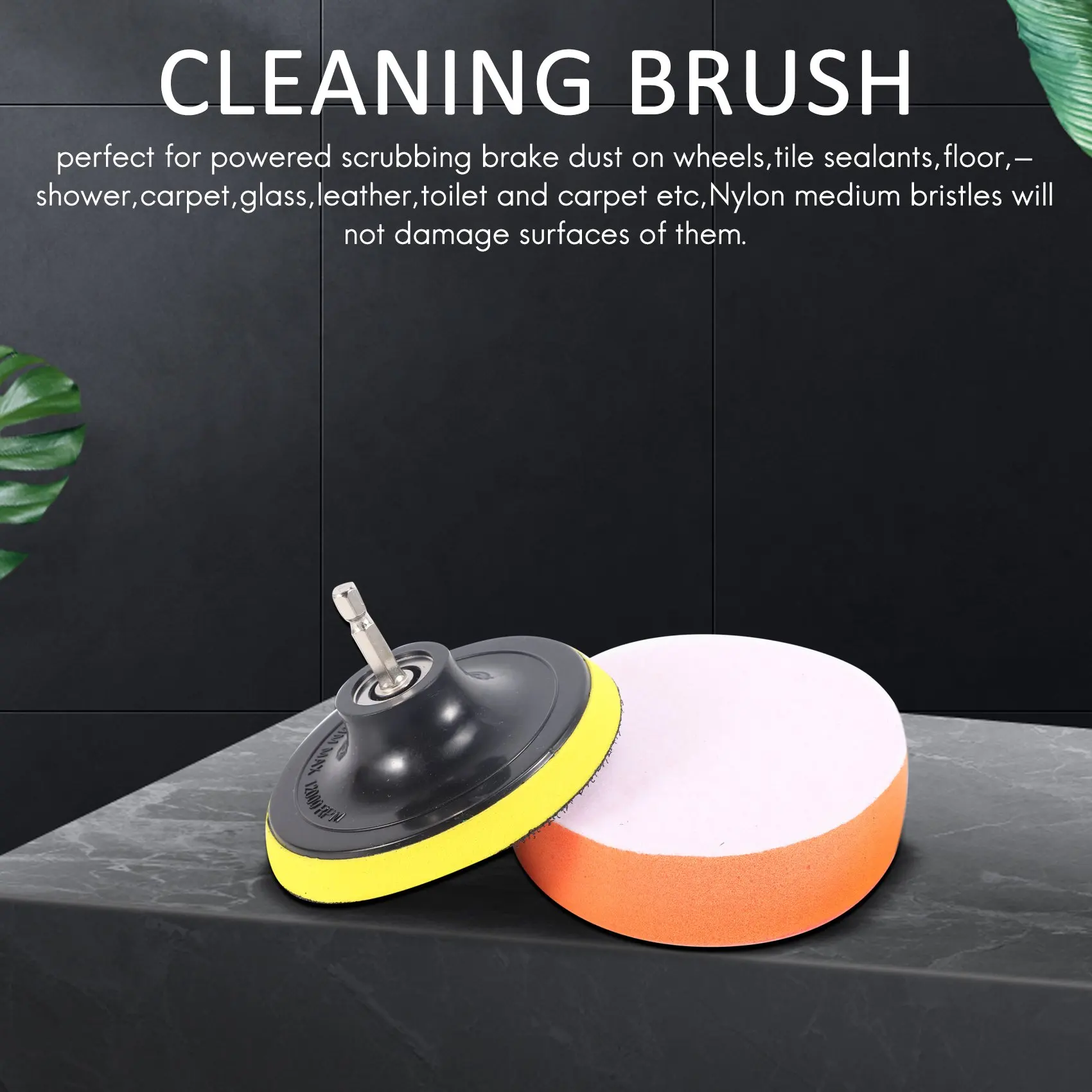 AT02-12 Piece Drill Brush Scrub Pads Power Scrubber Brush With Extended Long Attachment All Purpose-Cleaner Scrubbing Cordless D