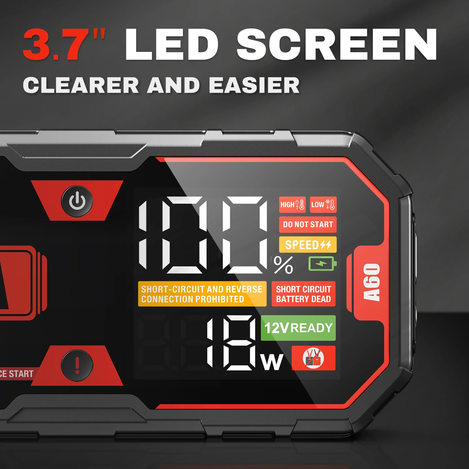 AdoreTrip Car 6000A Portable Jump Starter Power Bank 12V Auto Battery Charger Booster Starting Device For 7L Petrol 4L Diesel