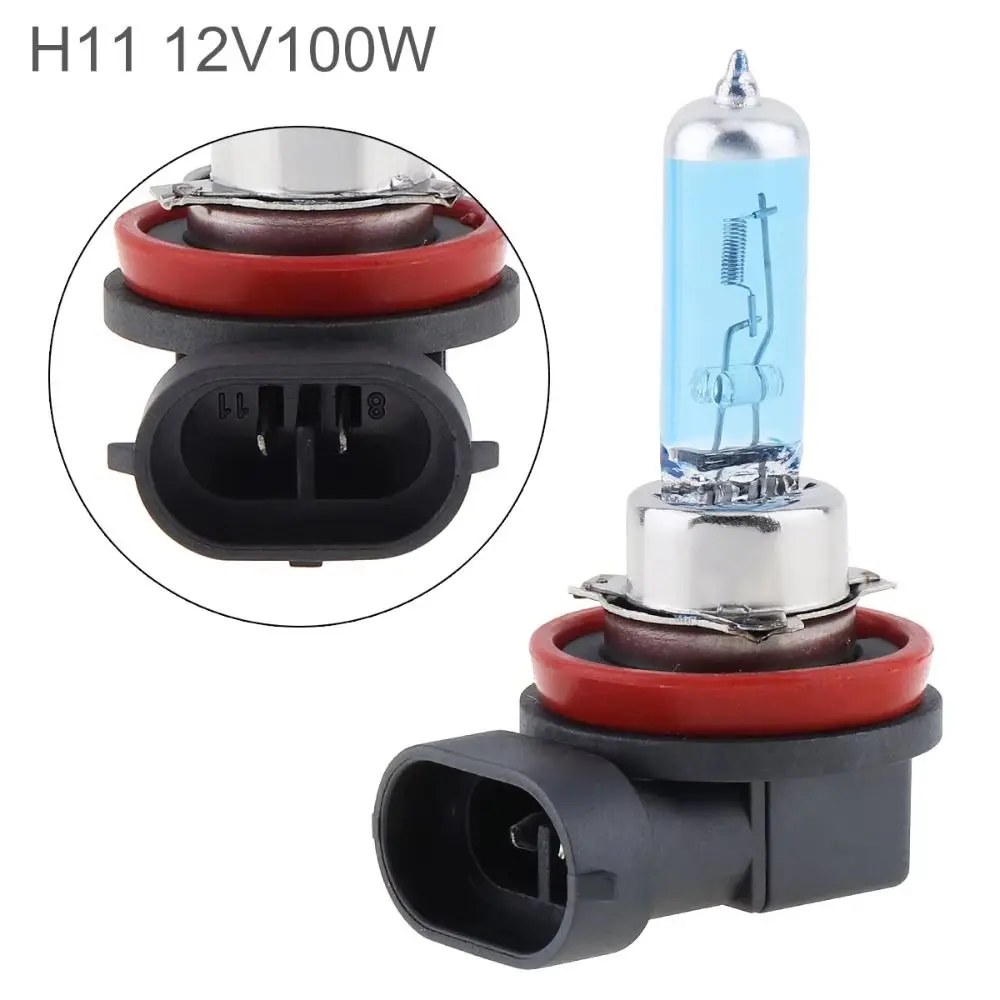 12V 24V 55W 100W Car Halogen Bulbs H11 Base Type Long Lifespan Halogen Light Bulbs Super Bright Auto Fog Light Bulb Car Supplies