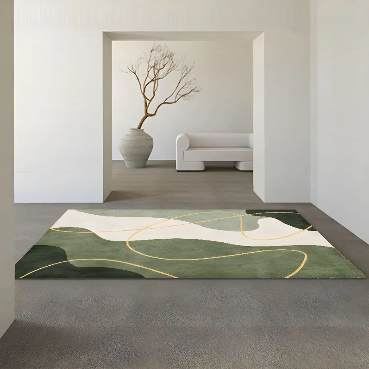 Living Room Carpet Wabi-Sabi Style Home Luxury Japanese Modern Minimalist Abstract Area Rug for Study, Coffee Table, Bedroom Bed