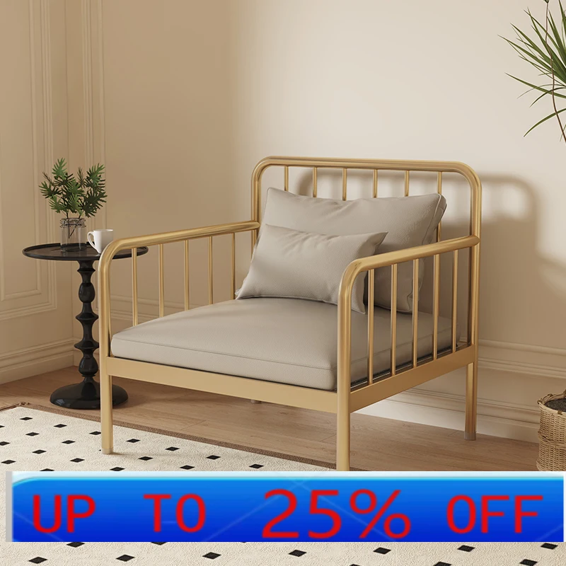 LT Living Room Thickened Non-Embroidery Steel Sofa Chair Outdoor Bench Stainless Steel Sofa Bed