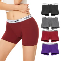 4 Inch Inseam Women’s Trunks Boxers Underwear Soft Stretch Cotton Boxer Briefs Ladies Anti Chafing Boy Shorts Panties Plus Size