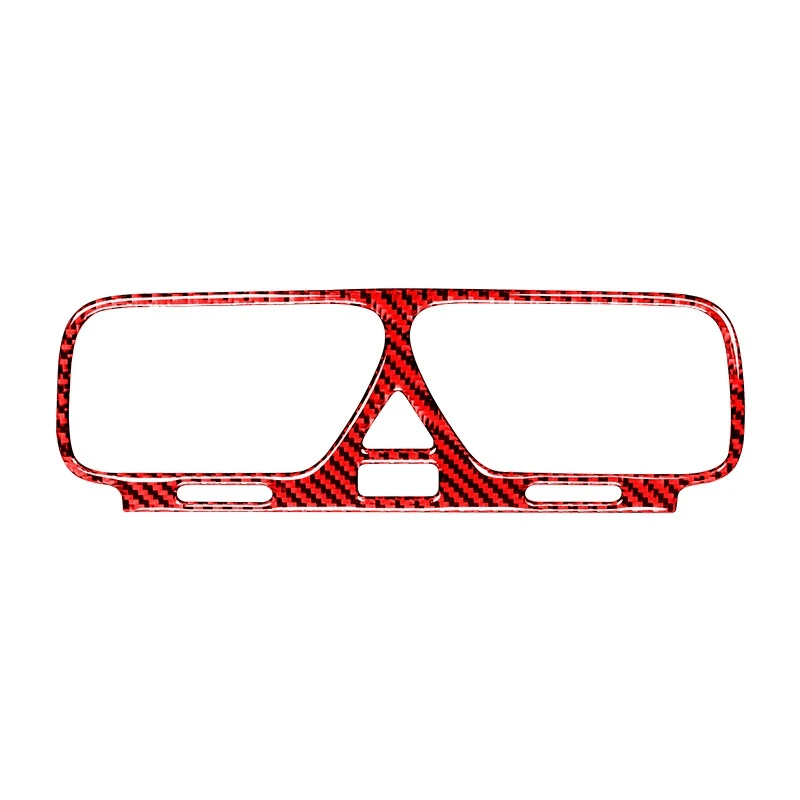 Carbon Fiber Center Air Vent Cover Trim for 2009 2010 2011 2012 2013 2014 2015 2016 (Red)