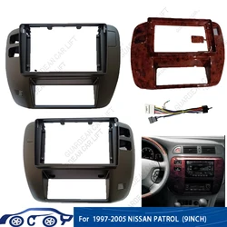 9Inch Car Radio Fascias For Nissan Patrol 1997-2005 GPS MP5 Android Stereo DVD Player 2 Din Head Unit Panel Dash Frame Trim Kit