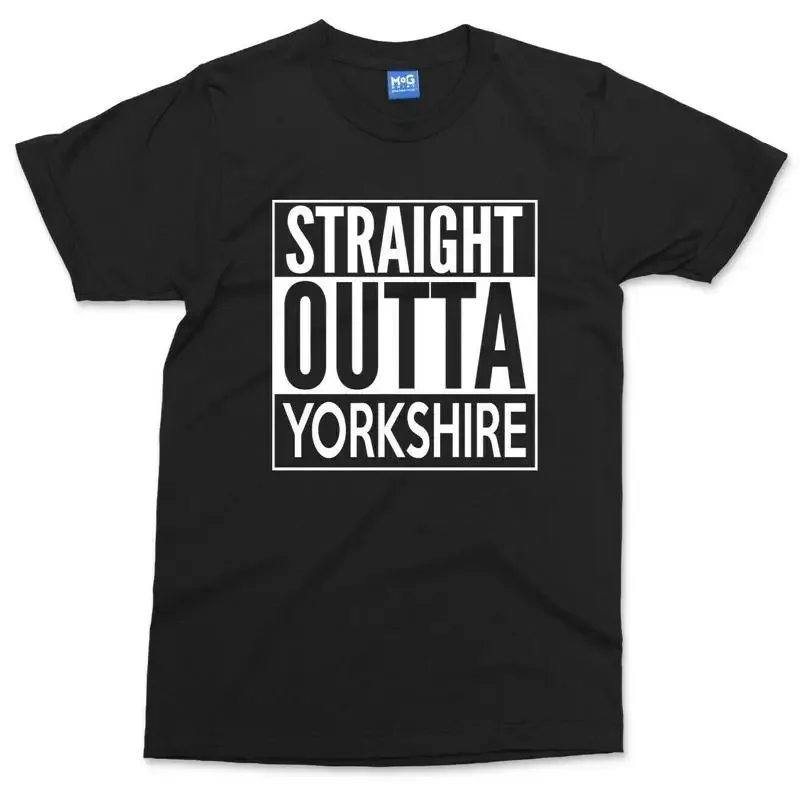 Straight Outta Yorkshire T-shirt Funny Yorkshireman England Heritage Unisex Tee