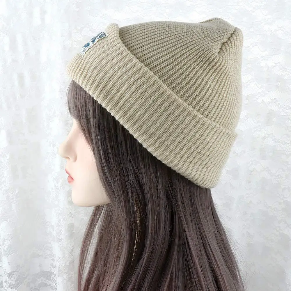 Warm Casual Minority Polar Bear Street wear Solid Colors Knitting Beanie Korean Style Hat Women Skullies Hat Fashion Design