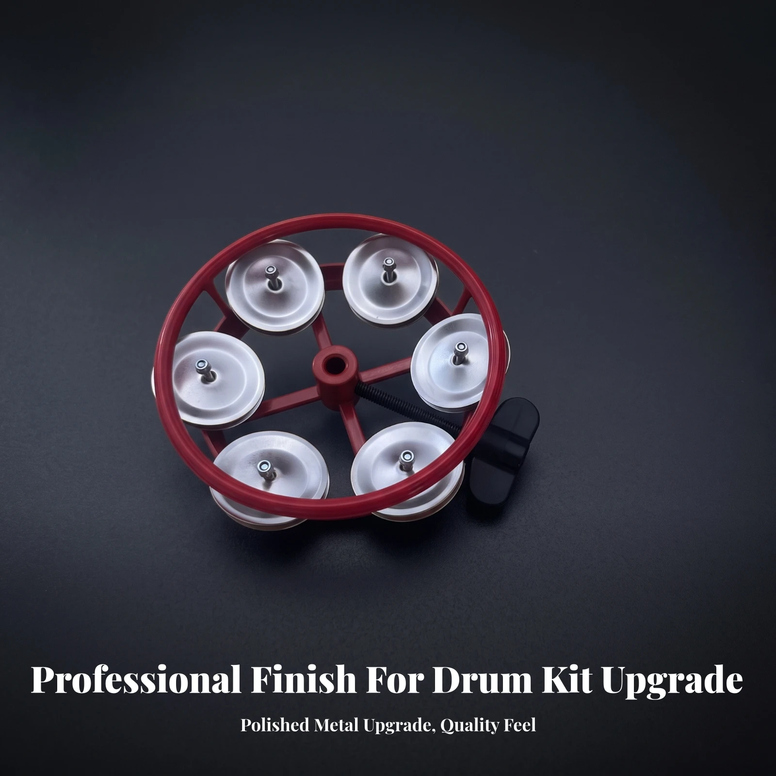 Mounted Percussion Bell Jingle Ring Mountable Cymbal Bell with Mounting Clamp Drum Kit Jingling Accessory Metal Practical