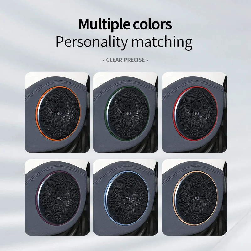 

For ZEEKR 001 2026 001Max 001 Ultra, Italian Suede Overlay On The Car Door Speaker Decoration Protective Sticker Horn Decal