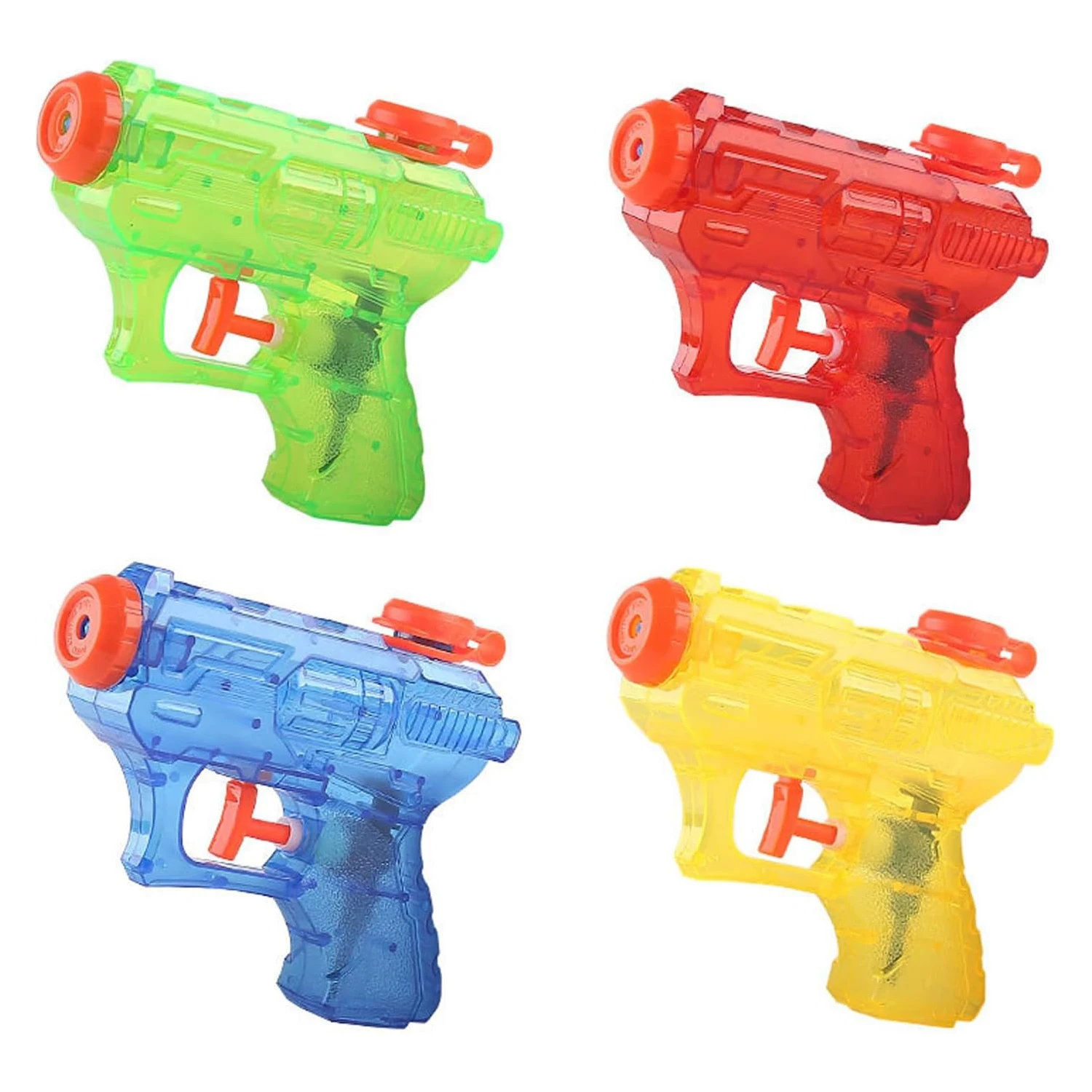4Pcs Colorful Water Guns Toys for Kids Adults Soaker Squirt Blasters Summer Swimming Pool Outdoor Beach WaterGun Fighting Game
